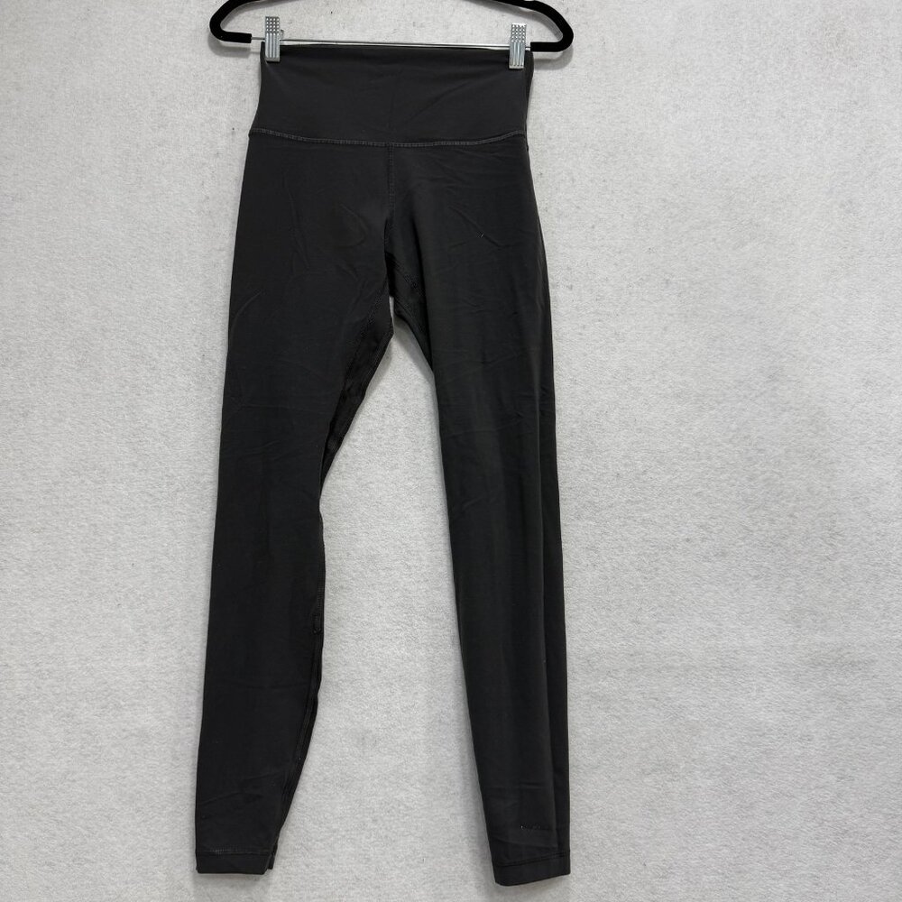 Lululemon Leggings Womens 6 Dark Gray High Rise Ankle Yoga Running Athletic